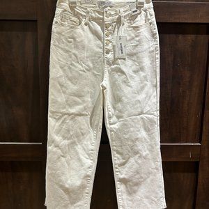 NWT Judy Blue White Wide Leg Crop Jeans Size 9/29